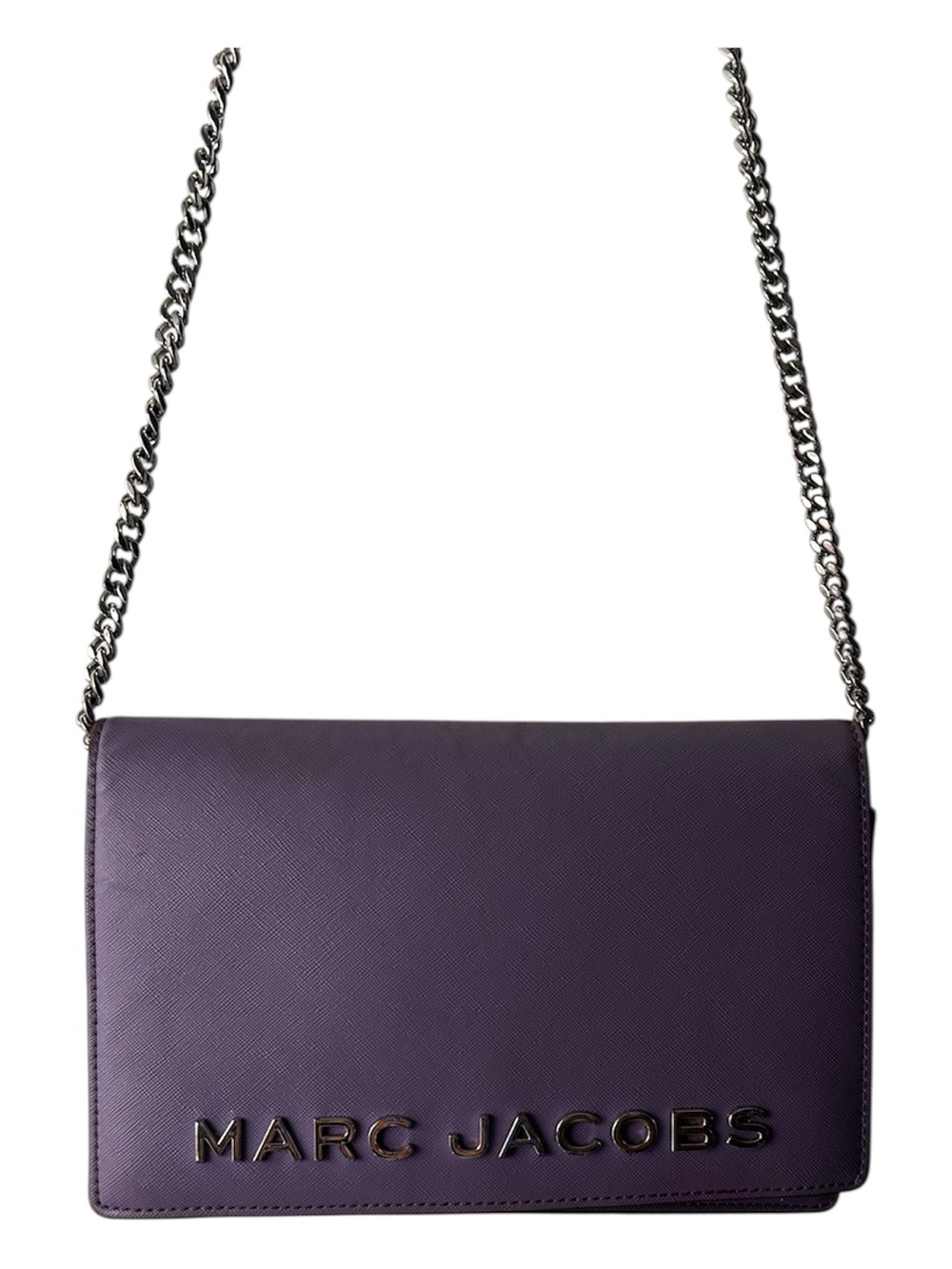 Marc Jacobs Purple Leather Chain-Strap Crossbody